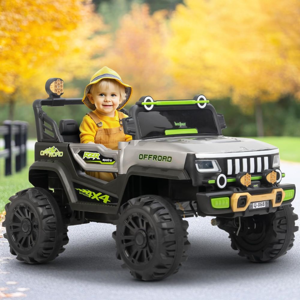 Xtreme 4x4 Battery Operated Jeep for Kids | Rechargeable Baby Car with Bluetooth, USB, LED Light & Music | Ride on Toy Big Battery Car | Electric Jeep for Kids to Drive 2 to 6 Years