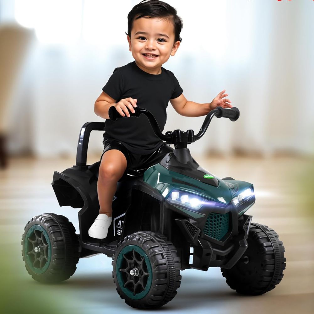 Monstro ATV Battery Operated Electric Bike for Kids | Rechargeable Ride on Baby Big Bikes with Light, USB & Music | Beach ATV Bike | Electric Bike for Kids 2 to 5 Year Boys Girls