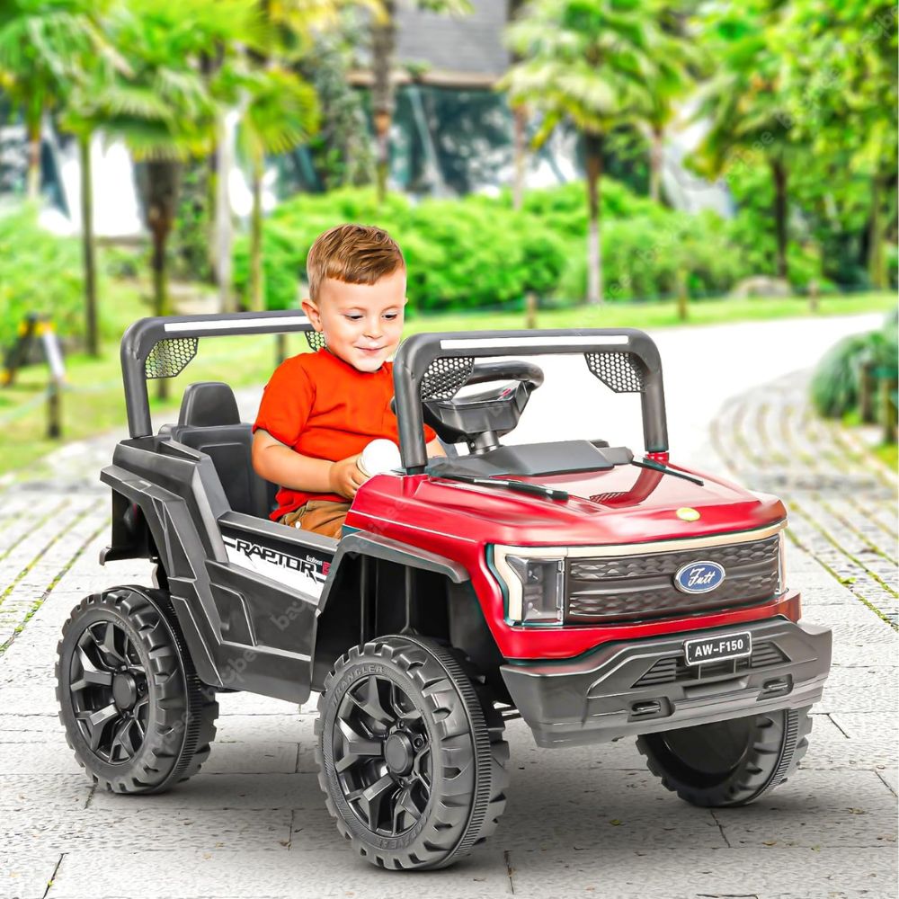 Raptor Kids Rechargeable Small Battery Operated Jeep for Kids, Ride on Toy Kids Car with Light & Music | Baby Big Electric Car Jeep | Battery Car for Kids to Drive 2 to 6 Years Boy Girl