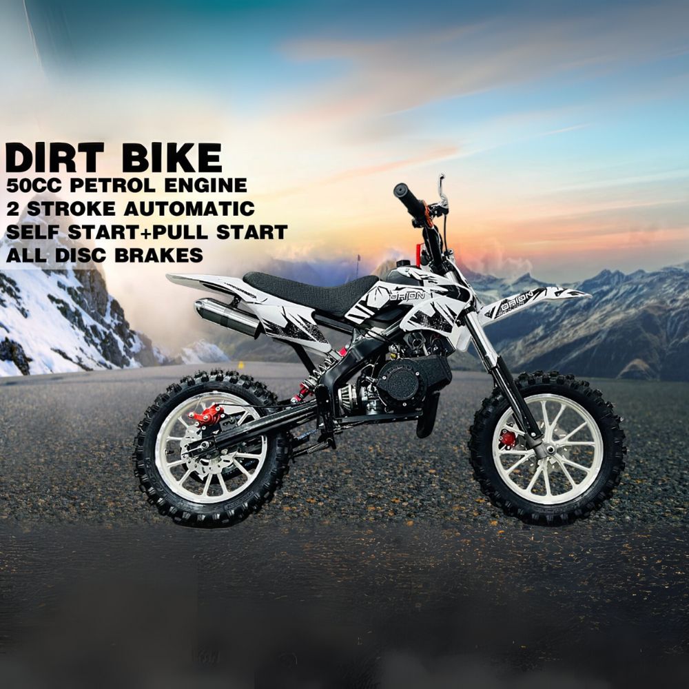 Dirt Bike 50cc - 2 Stroke Super-Cross Kids Dirt Bike - Best Mini Off-Road Motorcycle for Childrens Between 8 to 14years