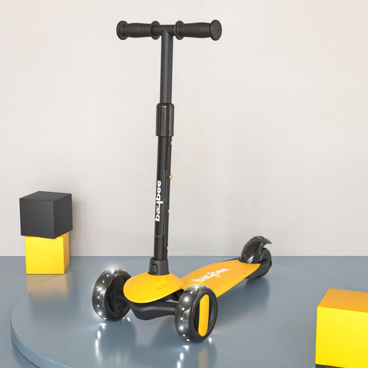 Alpha Kick Scooter for Kids, Smart 3 Wheel Kids Scooter with 4 Height Adjustable Handle, Runner Scooters with Led PU Wheels & Brake, Skate Scooters for Kid 3 to 10 Years Boys Girls