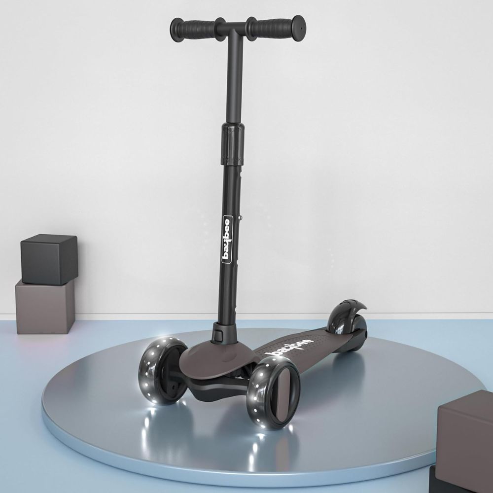 Alpha Kick Scooter for Kids, Smart 3 Wheel Kids Scooter with 4 Height Adjustable Handle, Runner Scooters with Led PU Wheels & Brake, Skate Scooters for Kid 3 to 10 Years Boys Girls