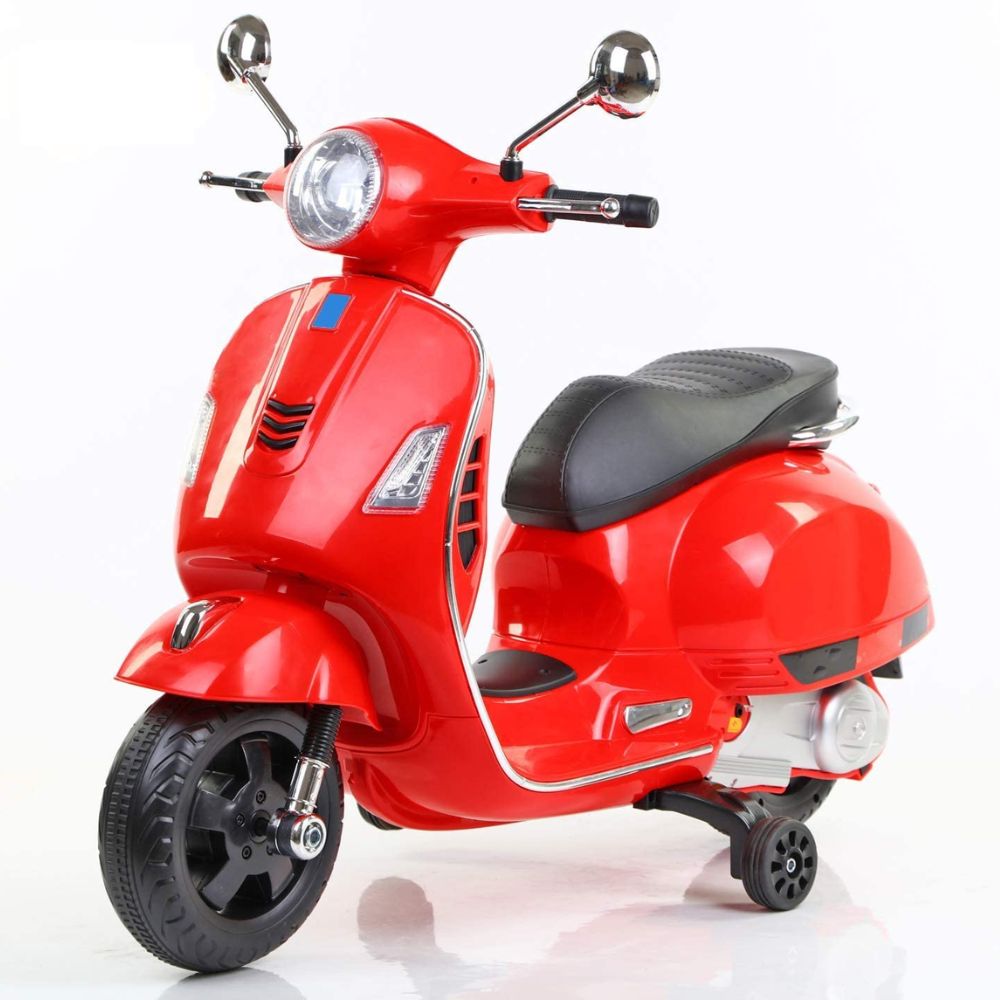 Vespa 12v Battery Operated Rechargeable Ride On Scooter with Foot Accelerator for Kids, 2 to 6 Years,