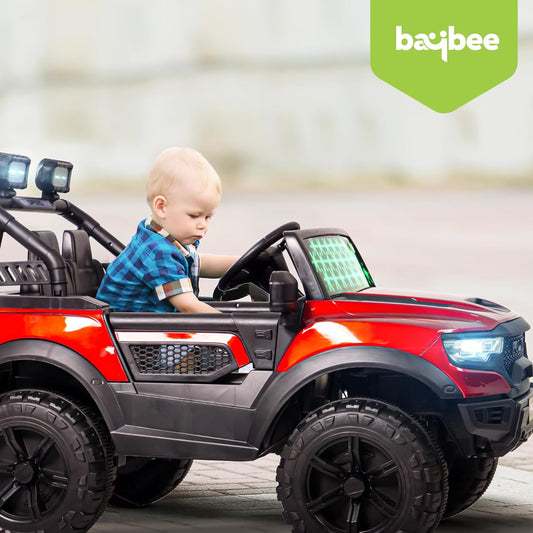SRI MAHESHWARI ENTERPRISES - 4*4 Run Battery Operated Jeep for Kids, Ride on Toy Kids Car with Led Windshield, Light & Music | Baby Battery Car | Electric Jeep Car for Kids to Drive 3 to 8 Years Boy Girl