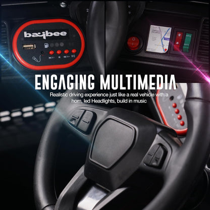 SRI MAHESHWARI ENTERPRISES - 4*4 Run Battery Operated Jeep for Kids, Ride on Toy Kids Car with Led Windshield, Light & Music | Baby Battery Car | Electric Jeep Car for Kids to Drive 3 to 8 Years Boy Girl