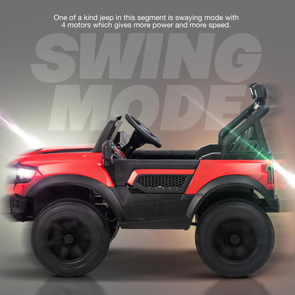 SRI MAHESHWARI ENTERPRISES - 4*4 Run Battery Operated Jeep for Kids, Ride on Toy Kids Car with Led Windshield, Light & Music | Baby Battery Car | Electric Jeep Car for Kids to Drive 3 to 8 Years Boy Girl