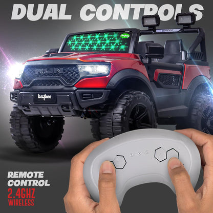 SRI MAHESHWARI ENTERPRISES - 4*4 Run Battery Operated Jeep for Kids, Ride on Toy Kids Car with Led Windshield, Light & Music | Baby Battery Car | Electric Jeep Car for Kids to Drive 3 to 8 Years Boy Girl