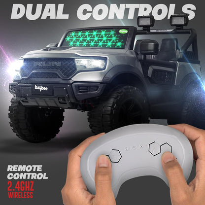 SRI MAHESHWARI ENTERPRISES - 4*4 Run Battery Operated Jeep for Kids, Ride on Toy Kids Car with Led Windshield, Light & Music | Baby Battery Car | Electric Jeep Car for Kids to Drive 3 to 8 Years Boy Girl