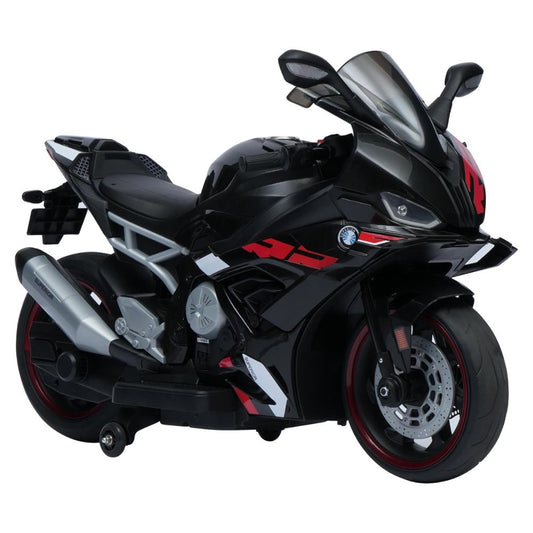 BMW 12V Kids Battery Operated Ride On BMW S 1000 RR Bike with Wheels Led Lights and Side Stand