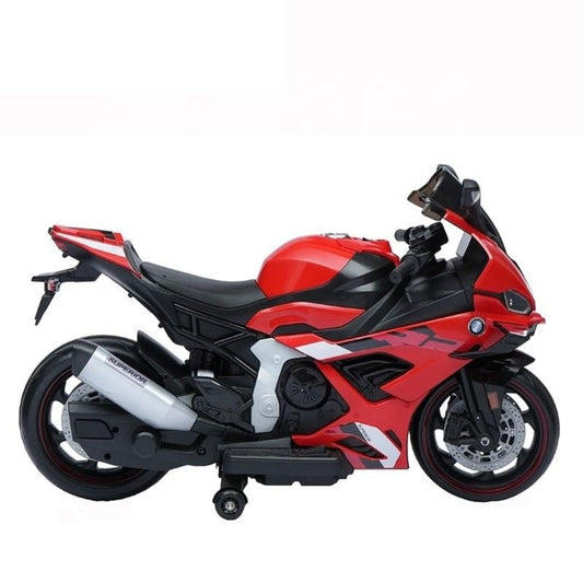 BMW 12V Kids Battery Operated Ride On BMW S 1000 RR Bike with Wheels Led Lights and Side Stand