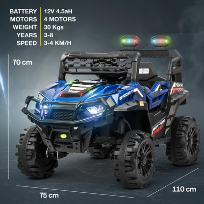 SRI MAHESHWARI ENTERPRISES - Broot Battery Operated Jeep for Kids, Ride on Toy Baby Car with Light & Music, Kids Baby Big Battery Car, Electric Jeep Car for Kids to Drive 3 to 8 Years