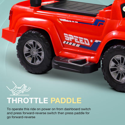 Speedy Pro Rechargeable Battery Operated Jeep for Kids, Ride on Toy Kids Car with Music, LED Light & Storage, Baby Big Electric Jeep Battery Car for Kids to Drive 1 to 4 Years Boy Girl (Red)