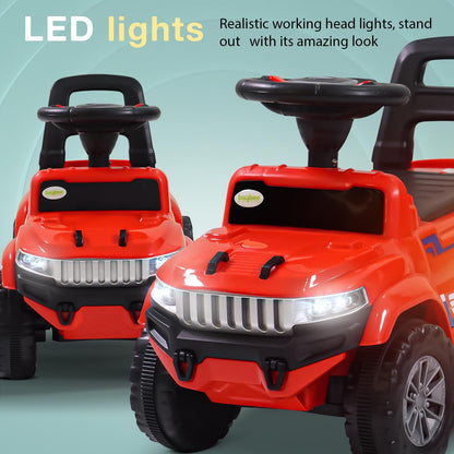 Speedy Pro Rechargeable Battery Operated Jeep for Kids, Ride on Toy Kids Car with Music, LED Light & Storage, Baby Big Electric Jeep Battery Car for Kids to Drive 1 to 4 Years Boy Girl (Red)
