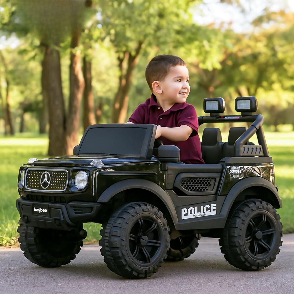 Benzie 4×4 Battery Operated Jeep for Kids, Ride on Toy Kid Car with RGB Windshield Light & Music | Baby Big Battery Cars | Electric Jeep Car for Kids to Drive 2 to 6 Years