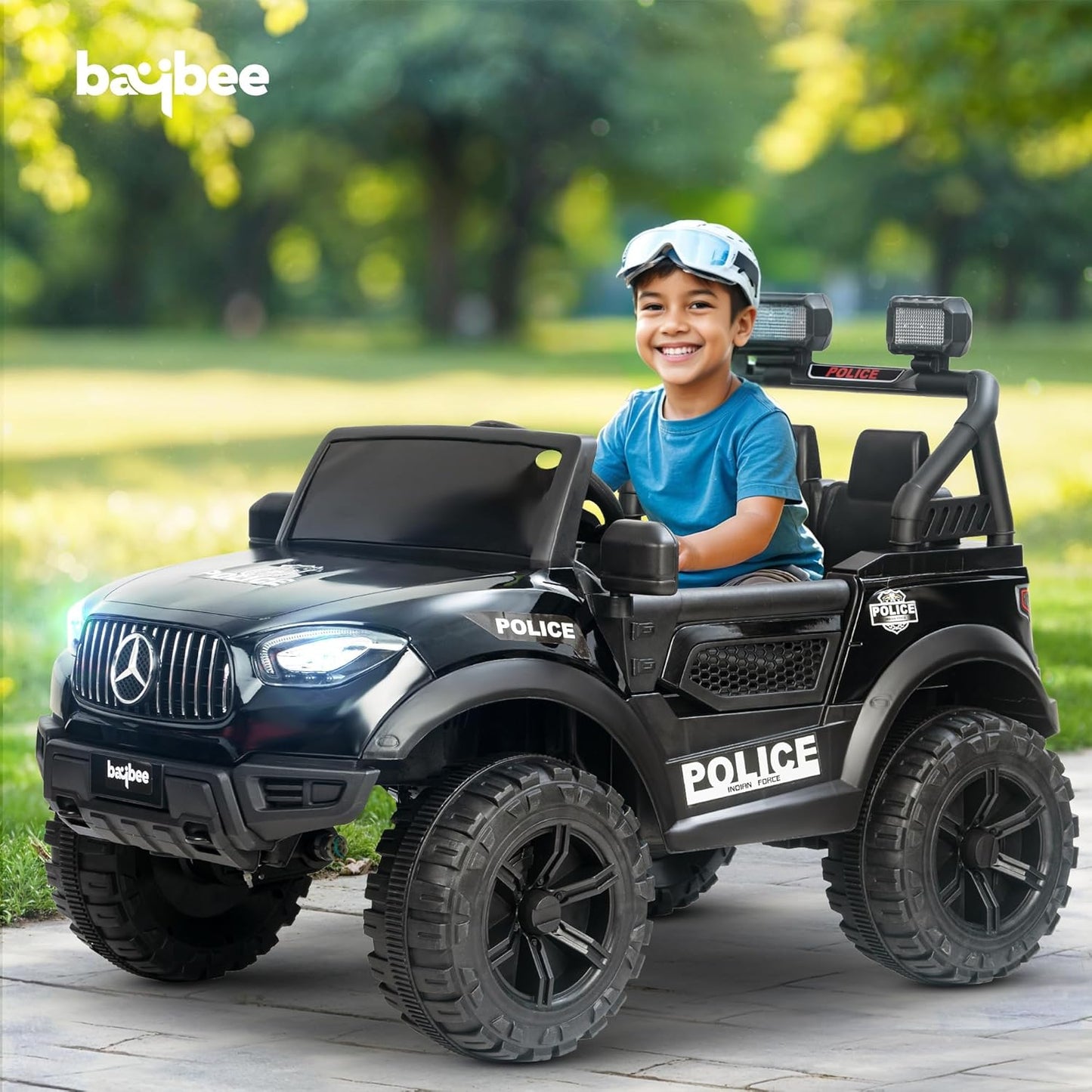 Sri Maheshwari Enterprises - BEN 2*2 Battery Operated Jeep for Kids, Ride on Toy with RGB Windshield Light & Music | Electric Jeep Battery Car | Baby Big Car for Kids to Drive 3 to 8 Years Boys Girls