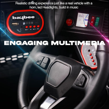 Sri Maheshwari Enterprises - BEN 2*2 Battery Operated Jeep for Kids, Ride on Toy with RGB Windshield Light & Music | Electric Jeep Battery Car | Baby Big Car for Kids to Drive 3 to 8 Years Boys Girls