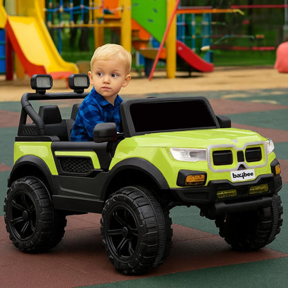 Bumpy 4×4 Police Edition Battery Operated Jeep for Kids, Ride on Toy Kid Car with RGB Windshield Light & Music | Baby Big Battery Cars | Electric Jeep Car for Kids to Drive 2 to 6 Years