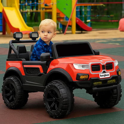 Bumpy 4×4 Police Edition Battery Operated Jeep for Kids, Ride on Toy Kid Car with RGB Windshield Light & Music | Baby Big Battery Cars | Electric Jeep Car for Kids to Drive 2 to 6 Years