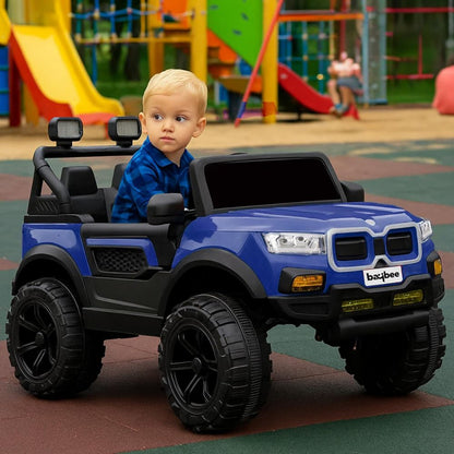 Bumpy 4×4 Police Edition Battery Operated Jeep for Kids, Ride on Toy Kid Car with RGB Windshield Light & Music | Baby Big Battery Cars | Electric Jeep Car for Kids to Drive 2 to 6 Years