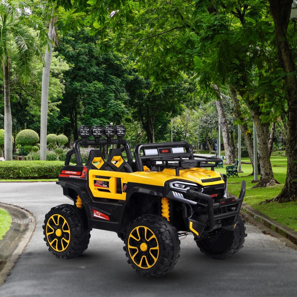 Discovery Jeep 2 Seater Electric Jeep for Kids, 4x4 Ride on Car with Music, Suspension and LED Lights, Ages 3-9