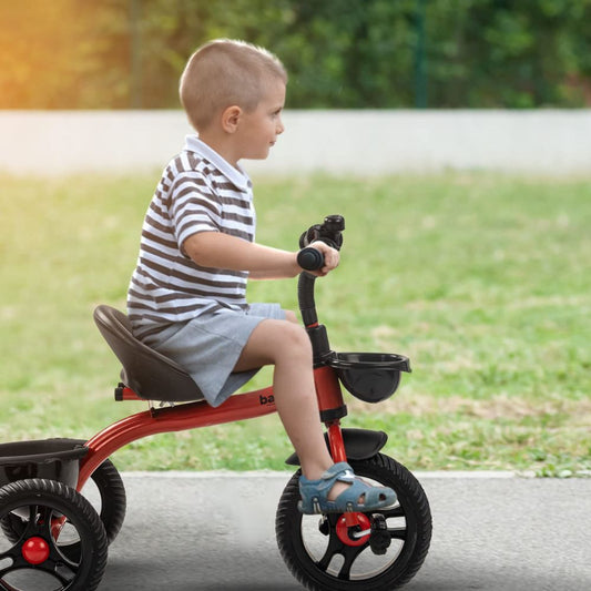 Geezee Baby Tricycle for Kids | Balanced Baby Trikes with Eva Wheels, Front & Back Storage Basket for Toys | Children Bicycle for Kid | Kids Cycle for 2-5 Years Boy Girl