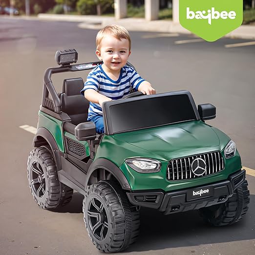 Sri Maheshwari Enterprises - BEN 2*2 Battery Operated Jeep for Kids, Ride on Toy with RGB Windshield Light & Music | Electric Jeep Battery Car | Baby Big Car for Kids to Drive 3 to 8 Years Boys Girls
