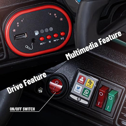 Sri Maheshwari Enterprises - BEN 2*2 Battery Operated Jeep for Kids, Ride on Toy with RGB Windshield Light & Music | Electric Jeep Battery Car | Baby Big Car for Kids to Drive 3 to 8 Years Boys Girls