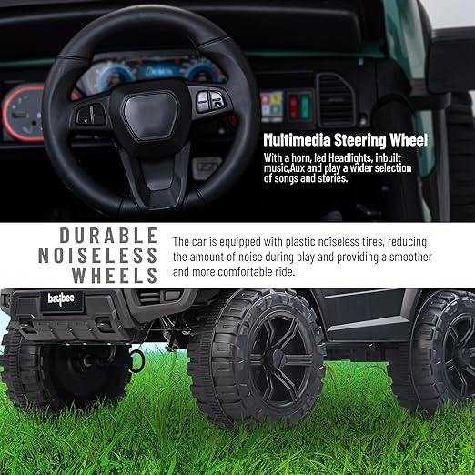 Sri Maheshwari Enterprises - BEN 2*2 Battery Operated Jeep for Kids, Ride on Toy with RGB Windshield Light & Music | Electric Jeep Battery Car | Baby Big Car for Kids to Drive 3 to 8 Years Boys Girls