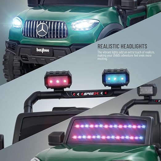 Sri Maheshwari Enterprises - BEN 2*2 Battery Operated Jeep for Kids, Ride on Toy with RGB Windshield Light & Music | Electric Jeep Battery Car | Baby Big Car for Kids to Drive 3 to 8 Years Boys Girls