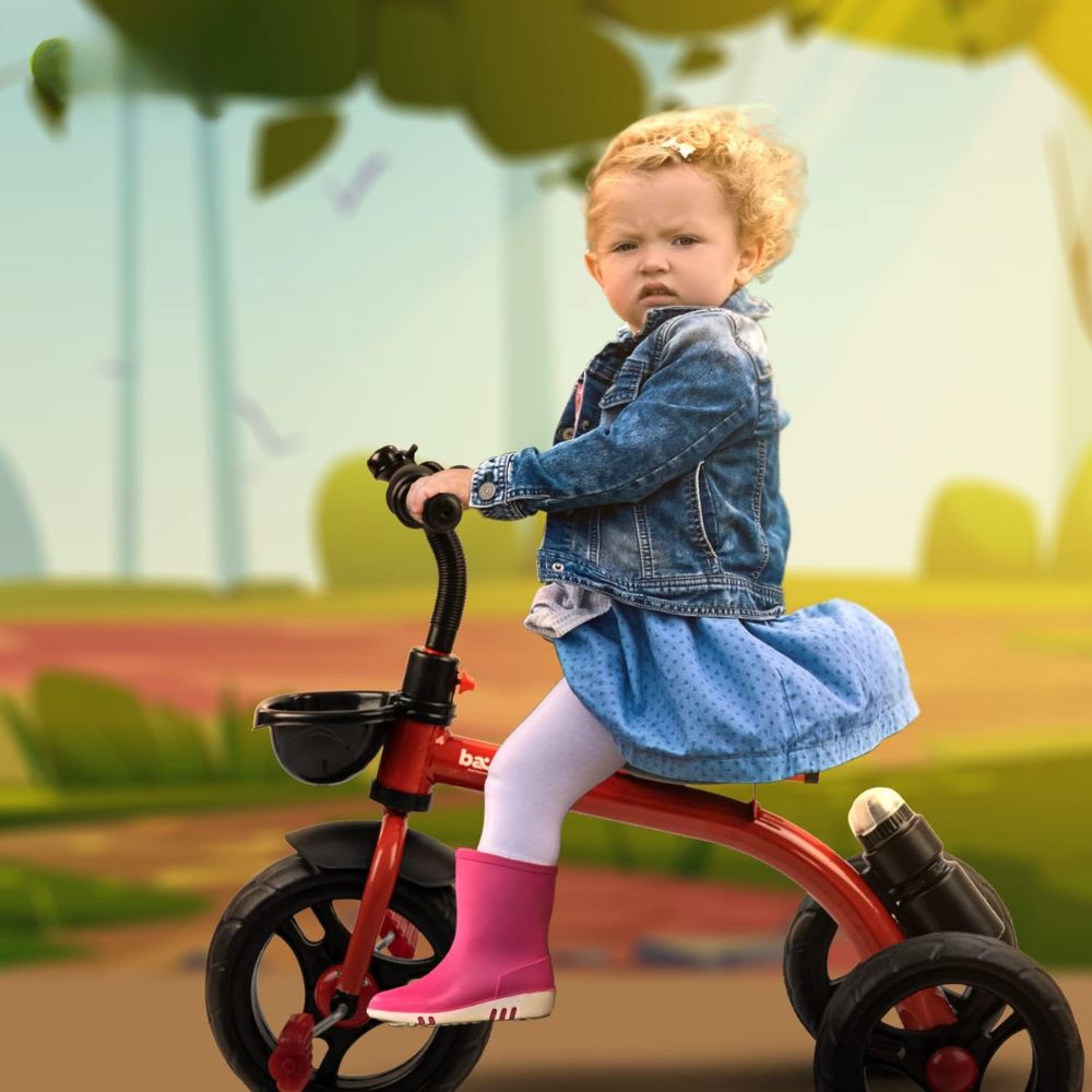 Maze Baby Tricycle for Kids | Balanced Baby Trikes with Handle & Seat Adjustments, Bottle Holder, Storage Basket for Toys | Children Bicycle for Kid | Kids Cycle for 2-5 Years Boy Girl