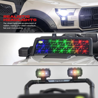 Sri Maheshwari Enterprises - POBO Battery Operated Jeep for Kids, Ride on Toy Kids Car with RGB Windshield Light & Music | Electric Jeep Battery Car | Baby Big Car for Kids to Drive 3 to 8 Years Boys Girls