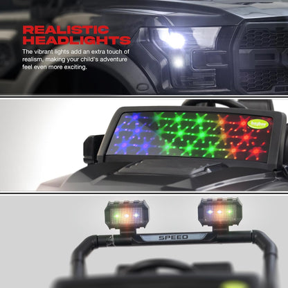 Sri Maheshwari Enterprises - POBO Battery Operated Jeep for Kids, Ride on Toy Kids Car with RGB Windshield Light & Music | Electric Jeep Battery Car | Baby Big Car for Kids to Drive 3 to 8 Years Boys Girls