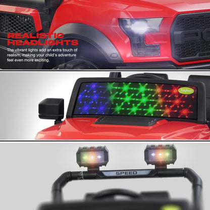 Sri Maheshwari Enterprises - POBO Battery Operated Jeep for Kids, Ride on Toy Kids Car with RGB Windshield Light & Music | Electric Jeep Battery Car | Baby Big Car for Kids to Drive 3 to 8 Years Boys Girls