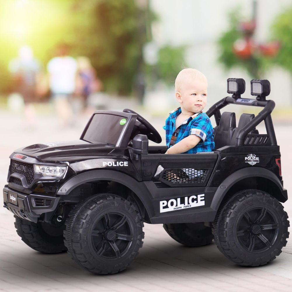 Run 4*4 Painted  Battery Operated Jeep for Kids, Ride on Toy Kids Car with RGB Windshield Light & Music | Electric Jeep Battery Car | Baby Big Car for Kids to Drive 3 to 8 Years Boys Girls