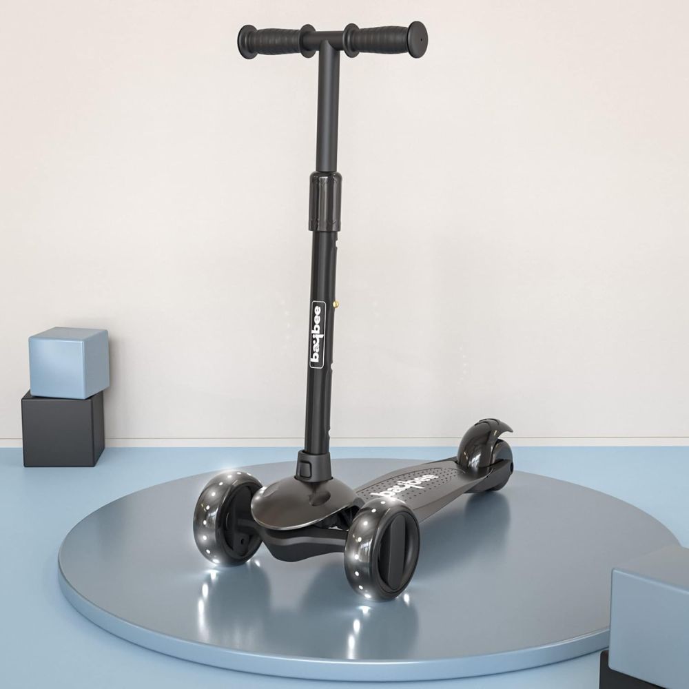 Alpha Kick Scooter for Kids, Smart 3 Wheel Kids Scooter with 4 Height Adjustable Handle, Runner Scooters with Led PU Wheels & Brake, Skate Scooters for Kid 3 to 10 Years Boys Girls