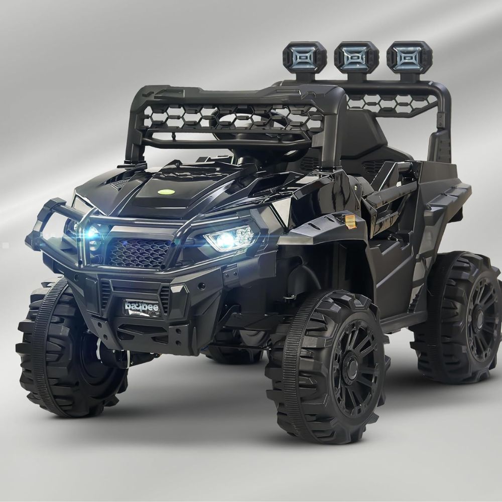 Broot Metallic Painted 4*4 Battery Operated Jeep for Kids, Ride on Toy Baby Car with Light & Music, Kids Baby Big Battery Car, Electric Jeep Car for Kids to Drive 3 to 8 Years