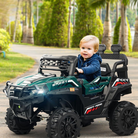 Broot Metallic Painted 4*4 Battery Operated Jeep for Kids, Ride on Toy Baby Car with Light & Music, Kids Baby Big Battery Car, Electric Jeep Car for Kids to Drive 3 to 8 Years