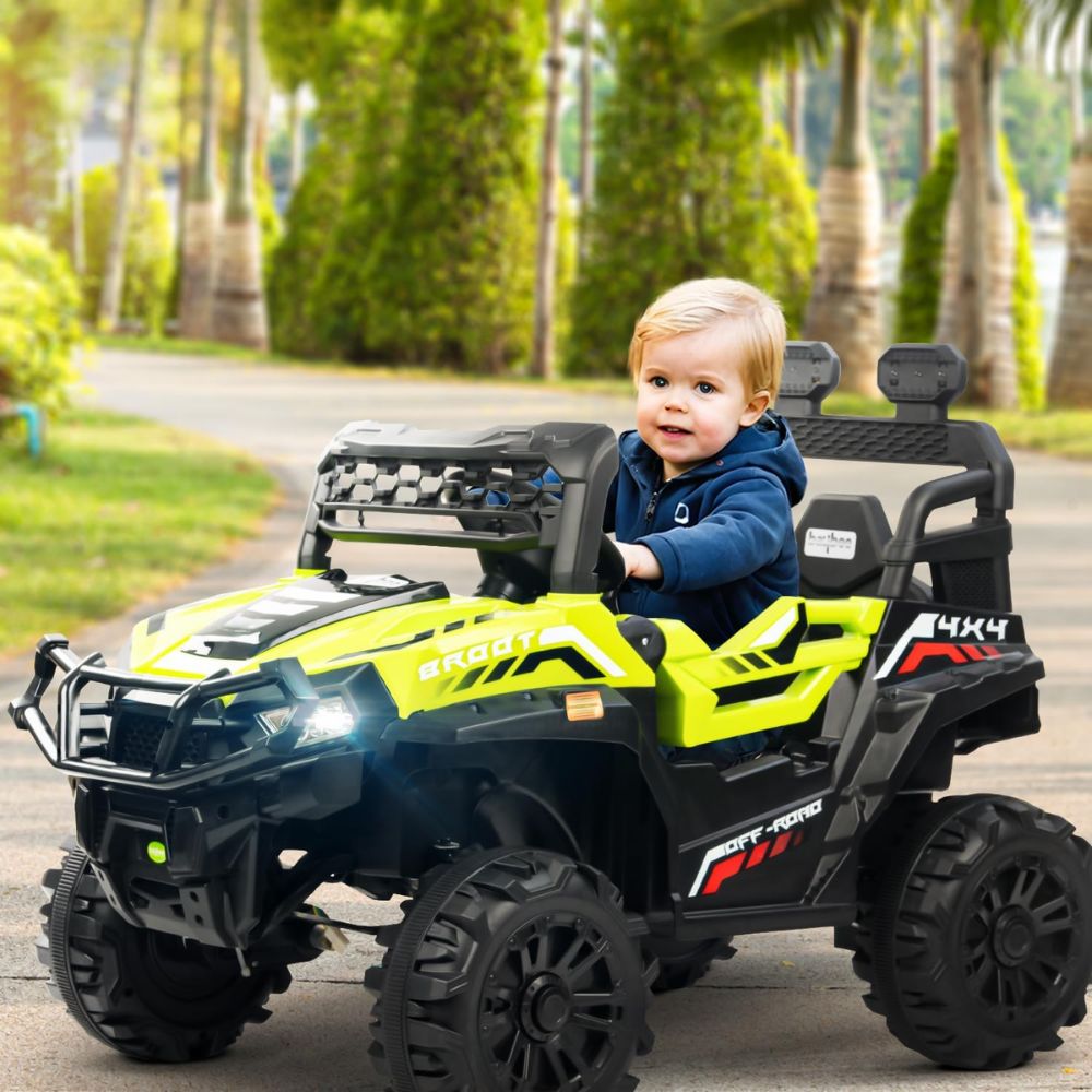 Broot Metallic Painted 4*4 Battery Operated Jeep for Kids, Ride on Toy Baby Car with Light & Music, Kids Baby Big Battery Car, Electric Jeep Car for Kids to Drive 3 to 8 Years
