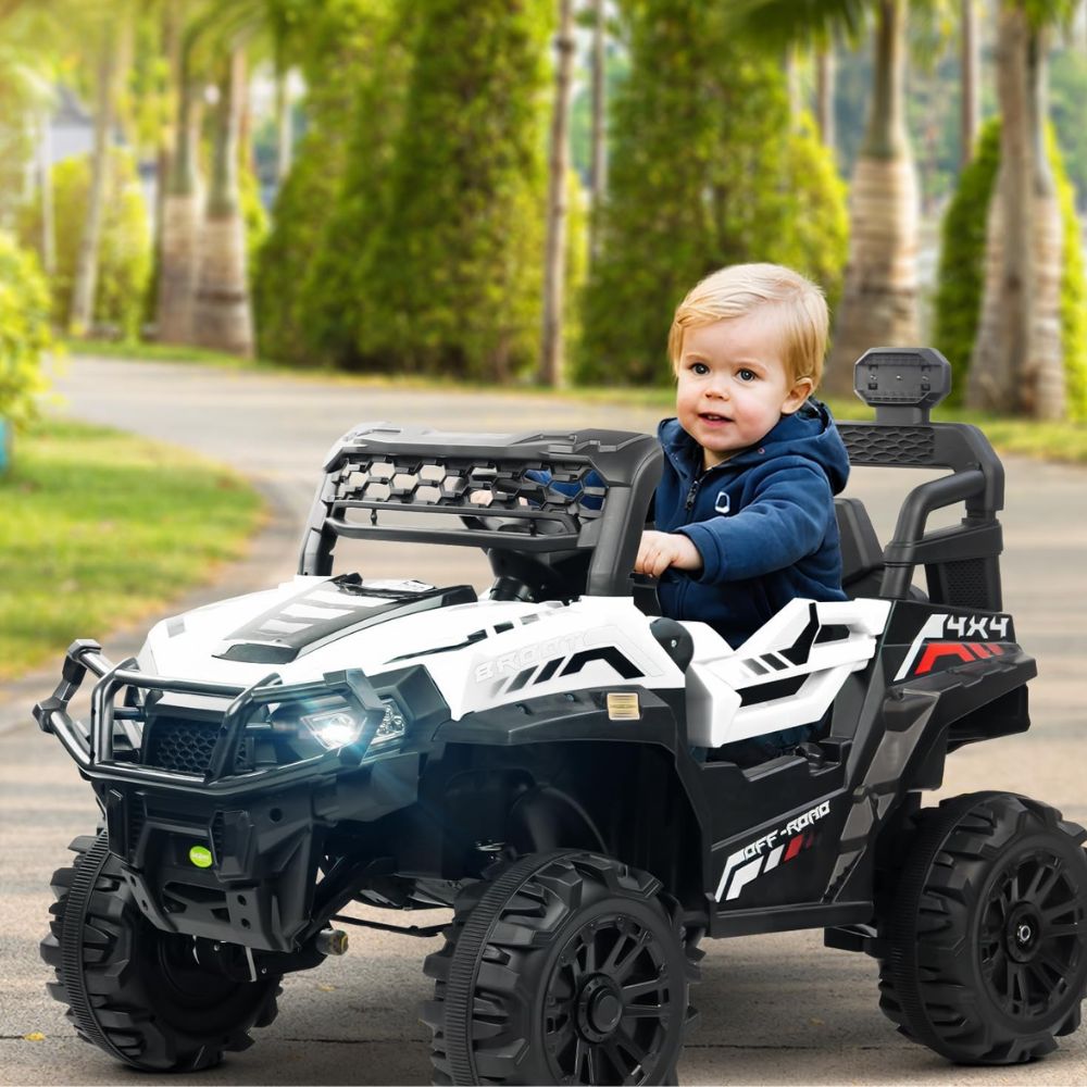Broot Metallic Painted 4*4 Battery Operated Jeep for Kids, Ride on Toy Baby Car with Light & Music, Kids Baby Big Battery Car, Electric Jeep Car for Kids to Drive 3 to 8 Years