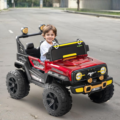 Drake Pro 4×4 Battery Operated Jeep for Kids, Ride on Toy Kid's Car with RGB Windshield Light & Music | Baby Big Battery Cars | Electric Jeep Car for Kids to Drive 2 to 6 Years