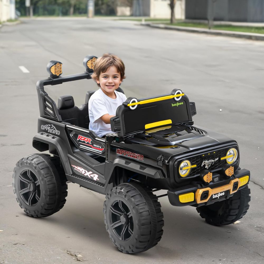 Drake Pro 4×4 Battery Operated Jeep for Kids, Ride on Toy Kid's Car with RGB Windshield Light & Music | Baby Big Battery Cars | Electric Jeep Car for Kids to Drive 2 to 6 Years