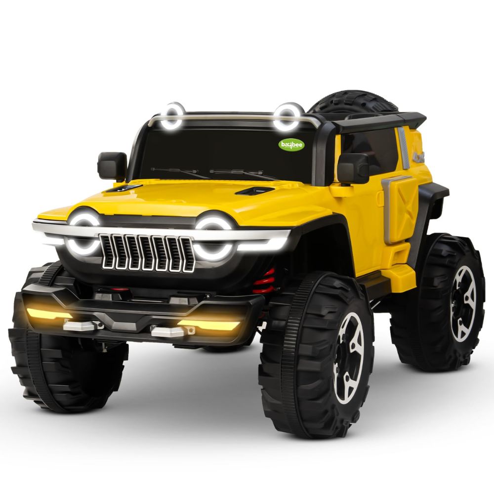 Hulk 4x4 Battery Operated Jeep for Kid, Ride on Toy Baby Car with USB, LED Light & Music | Kids Jeep Big Battery Car | Electric Jeep for Kids to Drive 2 to 10 Years Boys Girls