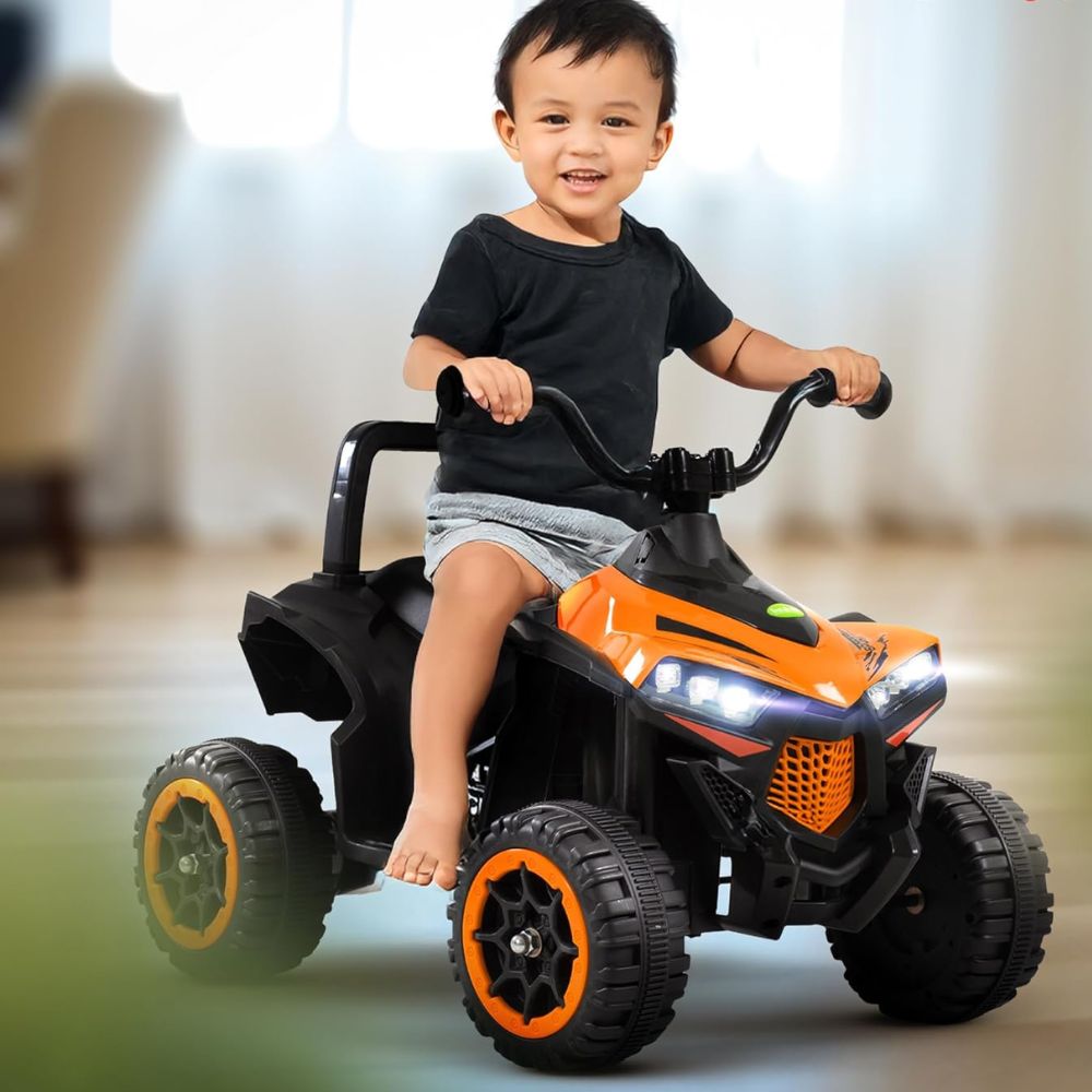 Monstro ATV Battery Operated Electric Bike for Kids | Rechargeable Ride on Baby Big Bikes with Light, USB & Music | Beach ATV Bike | Electric Bike for Kids 2 to 5 Year Boys Girls