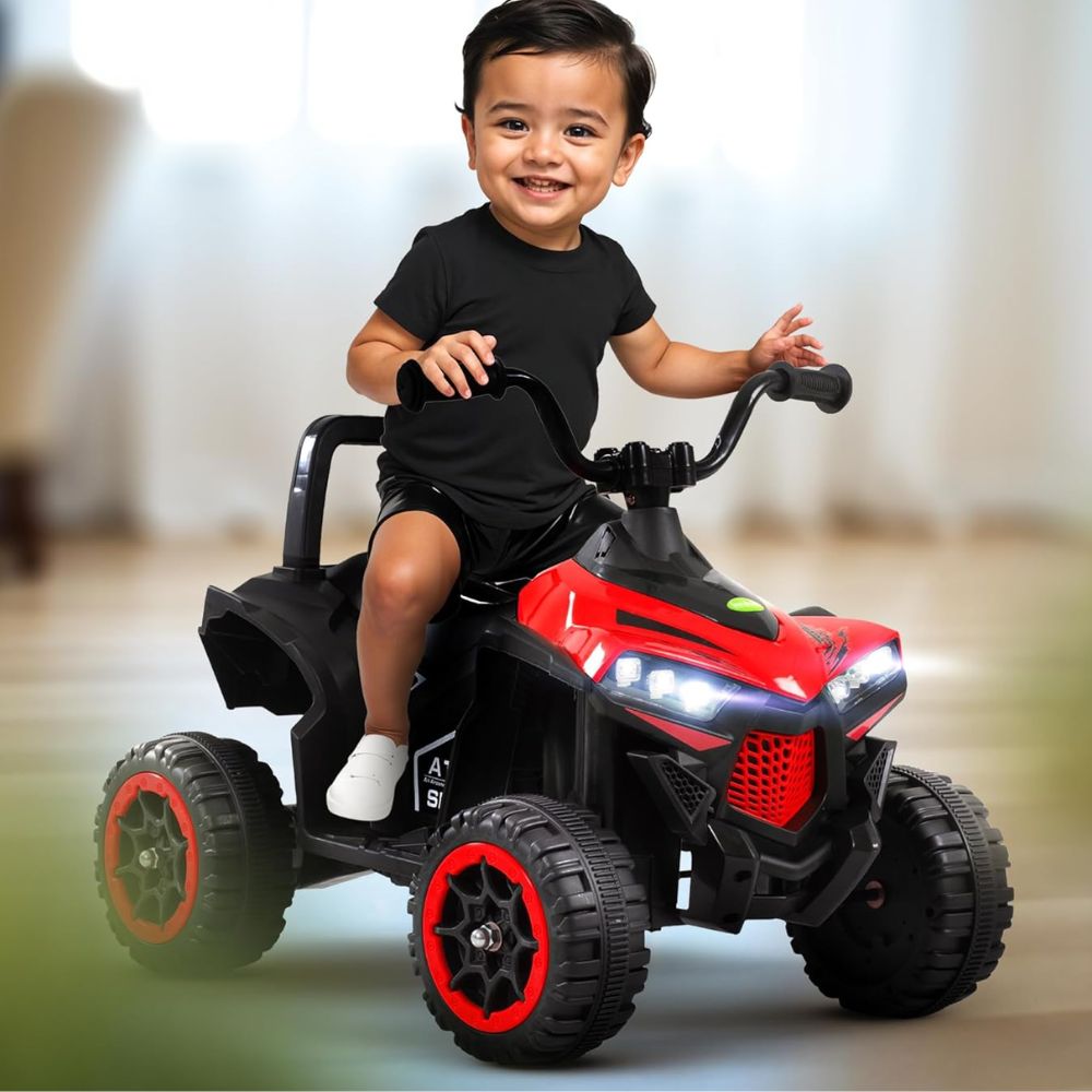 Monstro ATV Battery Operated Electric Bike for Kids | Rechargeable Ride on Baby Big Bikes with Light, USB & Music | Beach ATV Bike | Electric Bike for Kids 2 to 5 Year Boys Girls