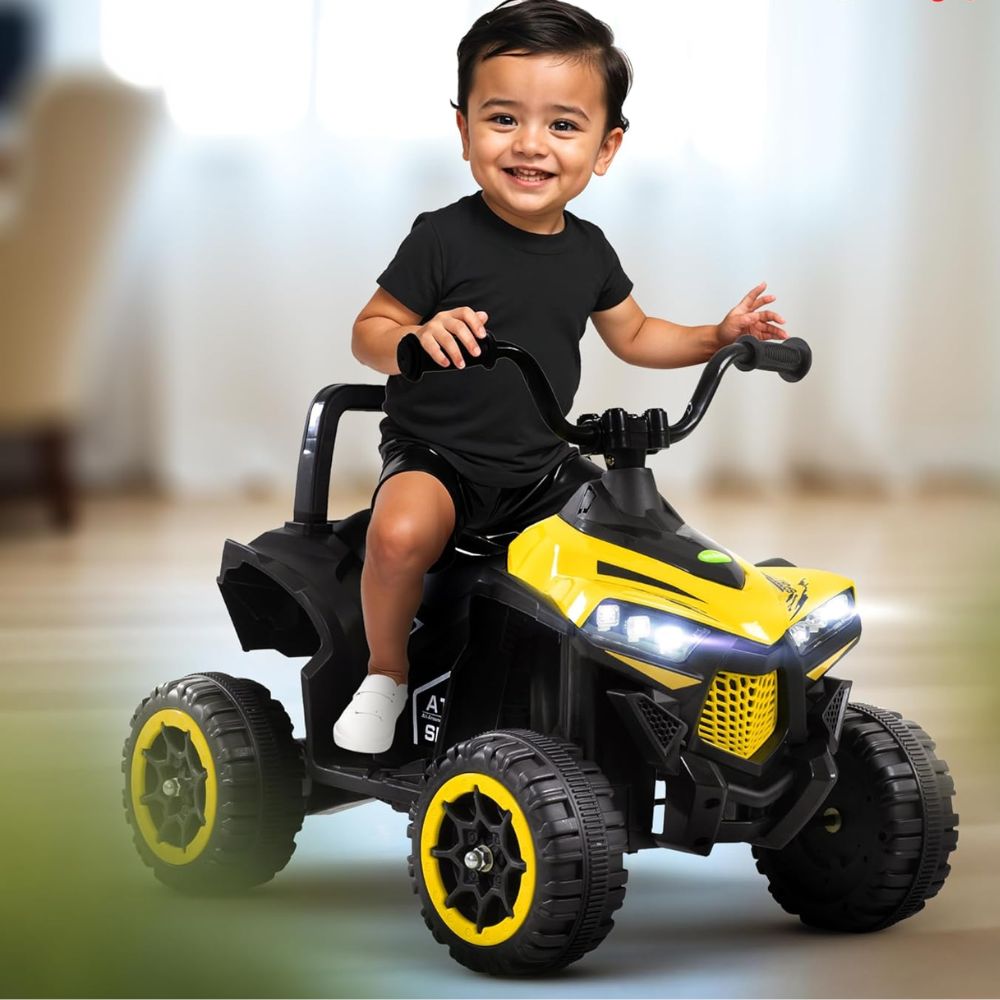 Monstro ATV Battery Operated Electric Bike for Kids | Rechargeable Ride on Baby Big Bikes with Light, USB & Music | Beach ATV Bike | Electric Bike for Kids 2 to 5 Year Boys Girls