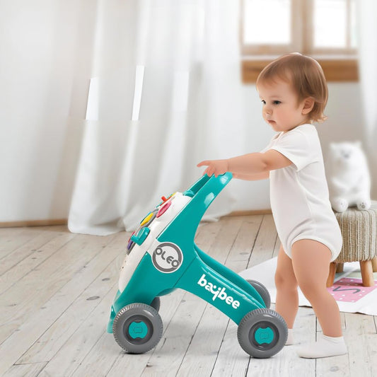 Oleo Baby Walker for Kids, Baby Push Walker with Music, LED Light, Rotating Gears & Grip Handle | Activity Kids Walker for Baby Toddlers | Baby Walkers for 0 to 2 Years Boy Girl
