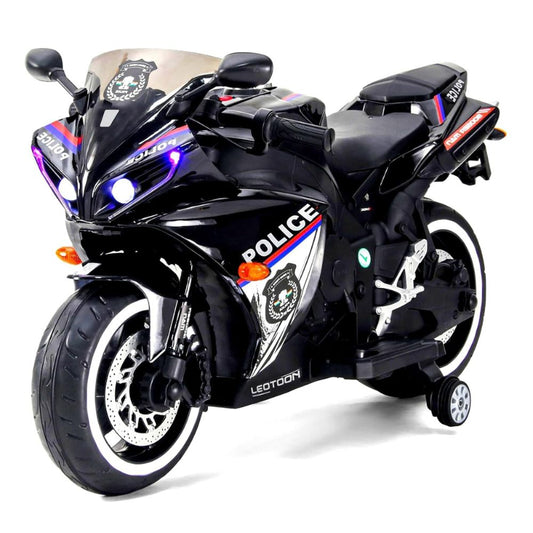 R1 Police Sports Rechargeable Battery Operated Bike for Kids, Ride on Bike with Led Light, Music & USB, Baby Racing Electric Bike | Electric Battery Bike for Kids to Drive 2 to 7 Years