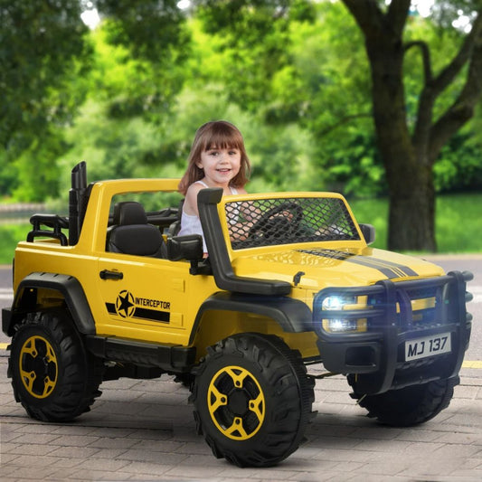 Rampage Big Size Rechargeable Battery Operated Jeep for Kids, Ride on Toy Kids Car with Bluetooth, Music & Light