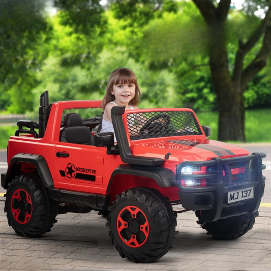 Rampage Big Size Rechargeable Battery Operated Jeep for Kids, Ride on Toy Kids Car with Bluetooth, Music & Light