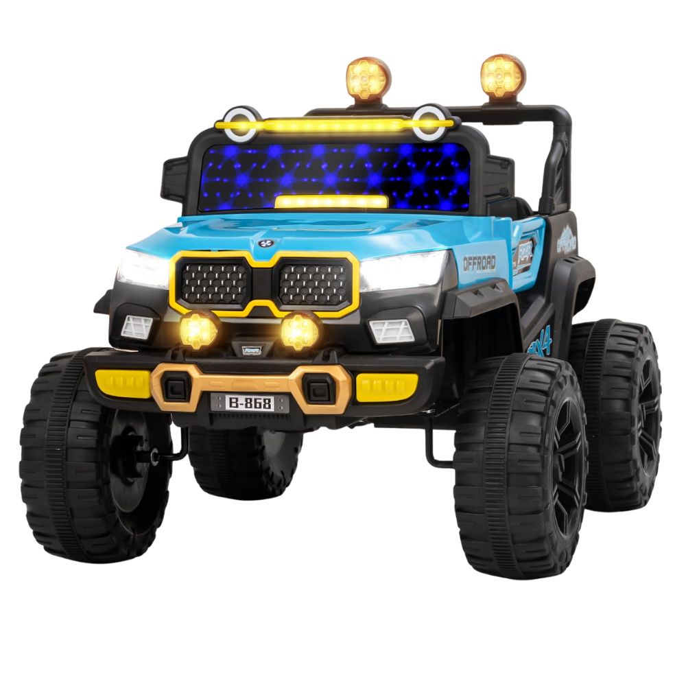 Rygon Battery Operated Jeep for Kids with RGB Windshield Light, USB, Bluetooth & Music | Baby Big Ride on Battery Car | Electric Jeep Car for Kids to Drive for 2 to 6 Years Boys Girls